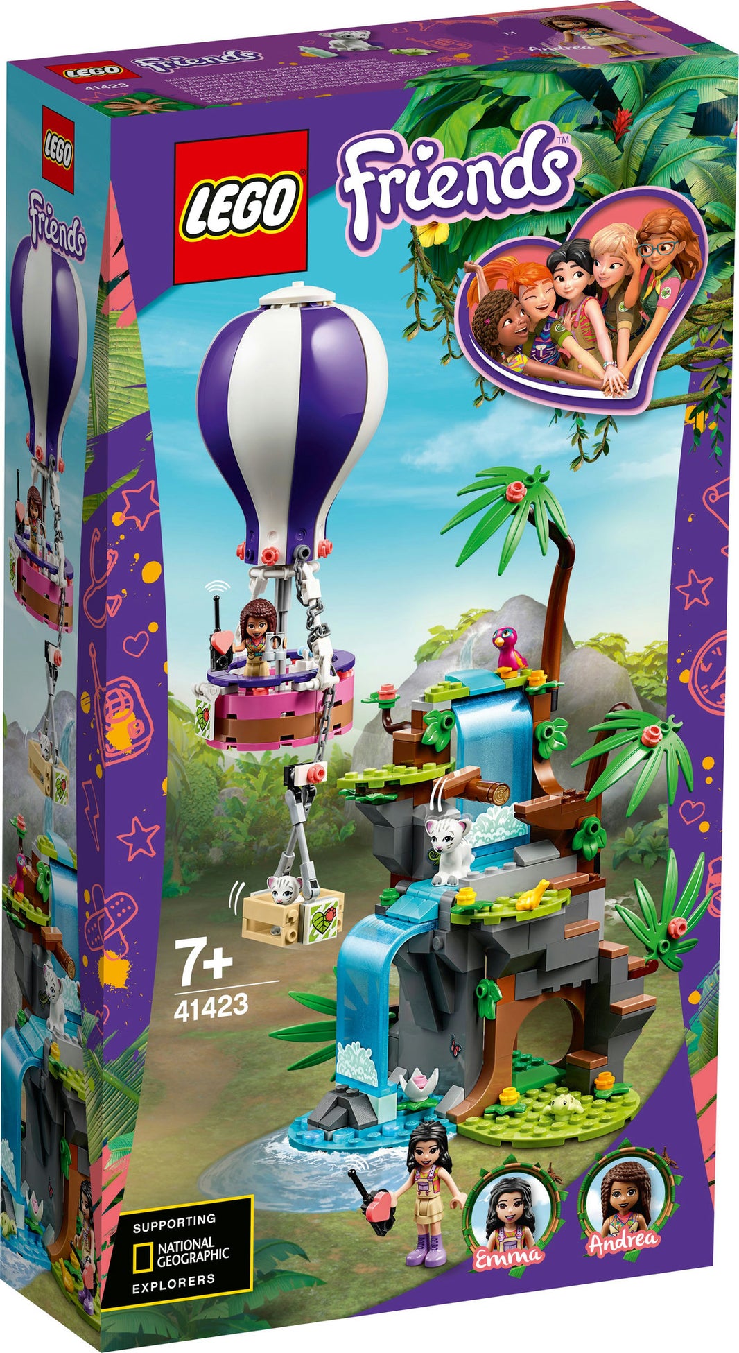 LEGO Friends - Tiger-Rettung mit Heissluftballon (41423)