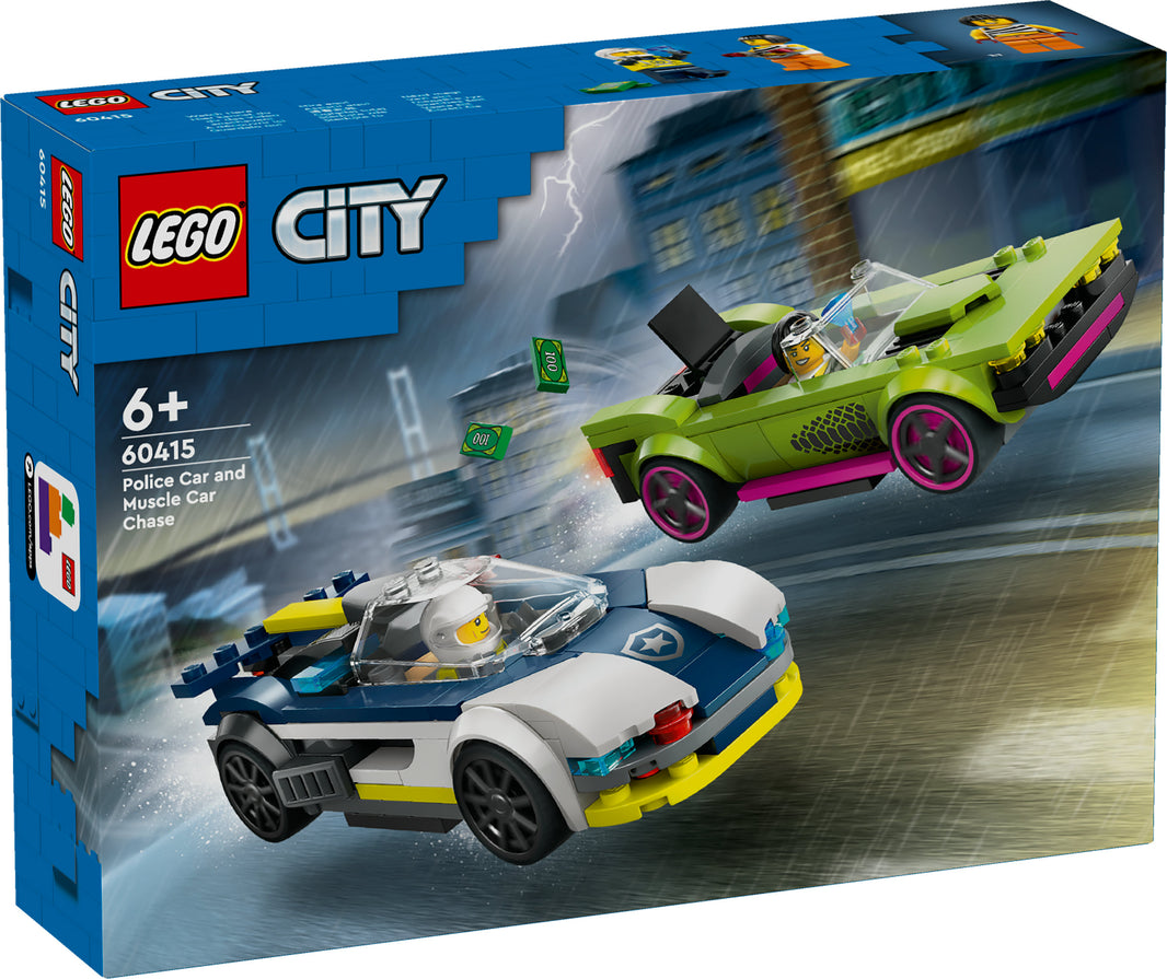 LEGO City - Verfolgungsjagd mit Polizeiauto und Muscle Car (60415) – im GOLDSTEIN.SHOP verfügbar mit Gratisversand ab Schweizer Lager