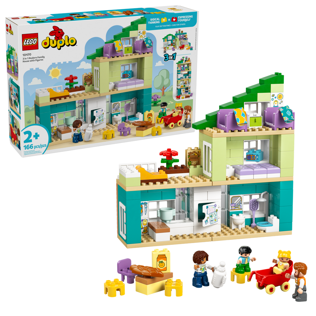 LEGO Duplo - Modernes Familienhaus mit Figuren - 3-in-1-Set (10470)