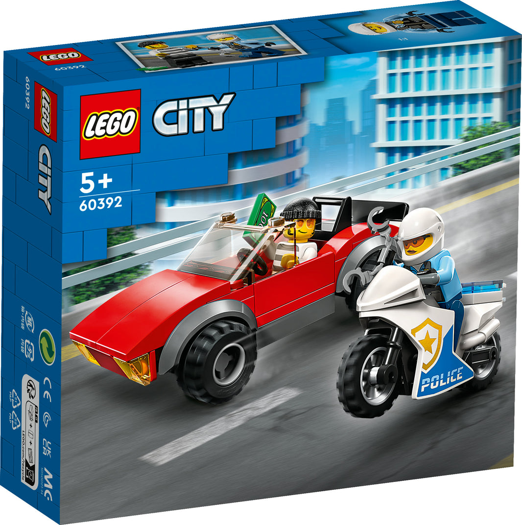 LEGO City - Verfolgungsjagd mit dem Polizeimotorrad (60392) – im GOLDSTEIN.SHOP verfügbar mit Gratisversand ab Schweizer Lager
