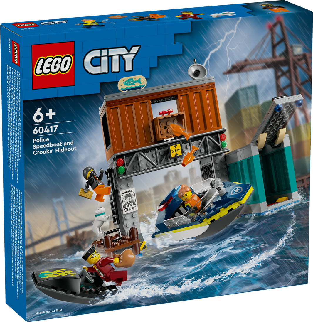 LEGO City - Polizeischnellboot und Ganovenversteck (60417) – im GOLDSTEIN.SHOP verfügbar mit Gratisversand ab Schweizer Lager