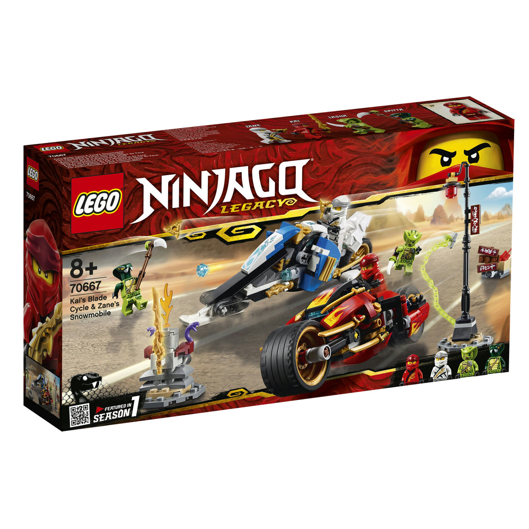 LEGO Ninjago - Kais Feuer-Bike & Zanes Schneemobil (70667)