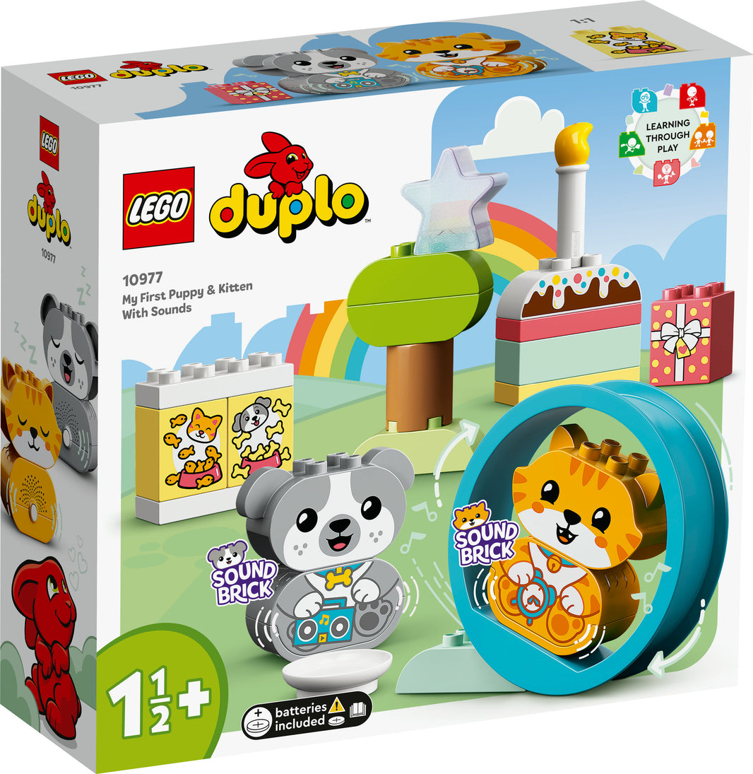 LEGO DUPLO My First - Mein erstes Hündchen & Kätzchen – mit Ton (10977)