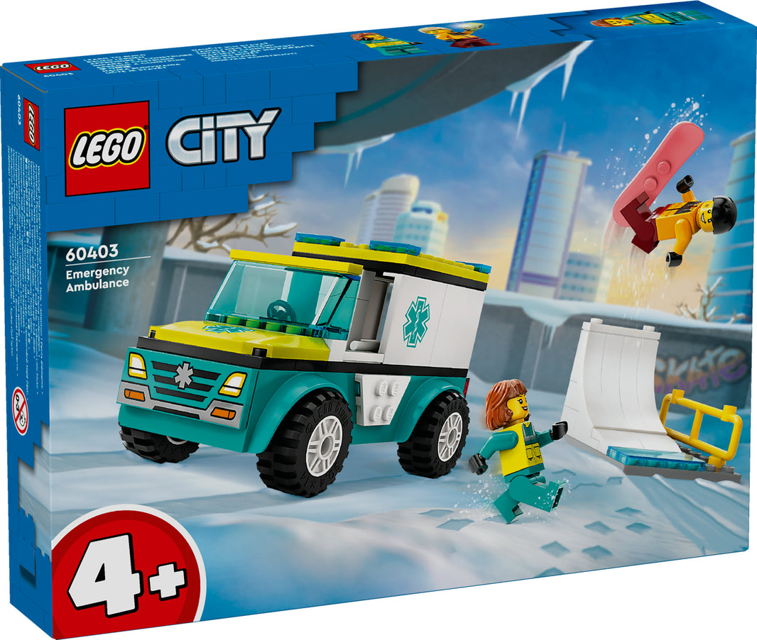 LEGO City - Rettungswagen und Snowboarder (60403) – im GOLDSTEIN.SHOP verfügbar mit Gratisversand ab Schweizer Lager