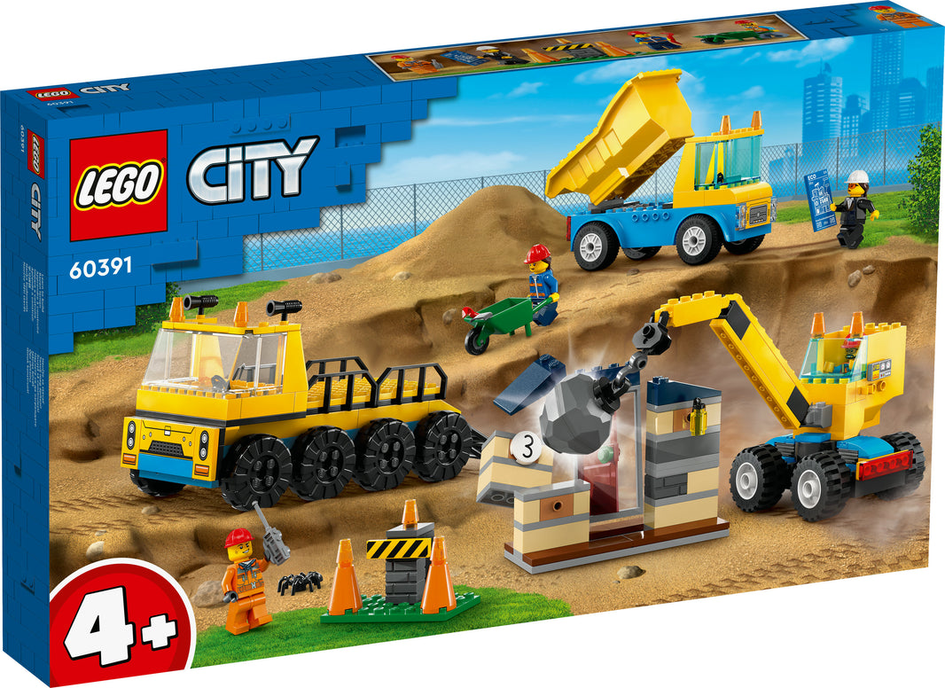 LEGO City - Baufahrzeuge und Kran mit Abrissbirne (60391) – im GOLDSTEIN.SHOP verfügbar mit Gratisversand ab Schweizer Lager
