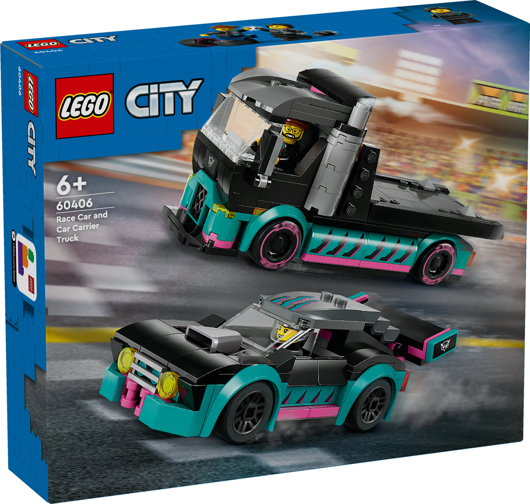 LEGO City - Autotransporter mit Rennwagen (60406) – im GOLDSTEIN.SHOP verfügbar mit Gratisversand ab Schweizer Lager