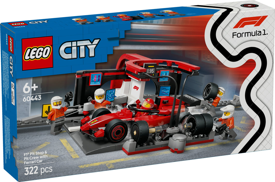 LEGO City - F1 Boxenstopp mit Boxencrew und Ferrari Flitzer (60443) – im GOLDSTEIN.SHOP verfügbar mit Gratisversand ab Schweizer Lager