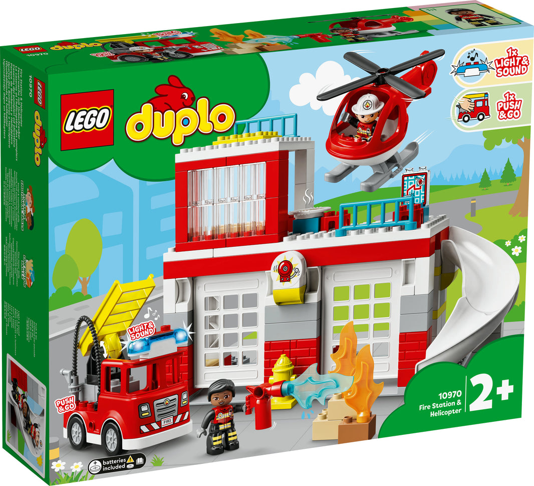 LEGO DUPLO Town - Feuerwehrwache mit Hubschrauber (10970)