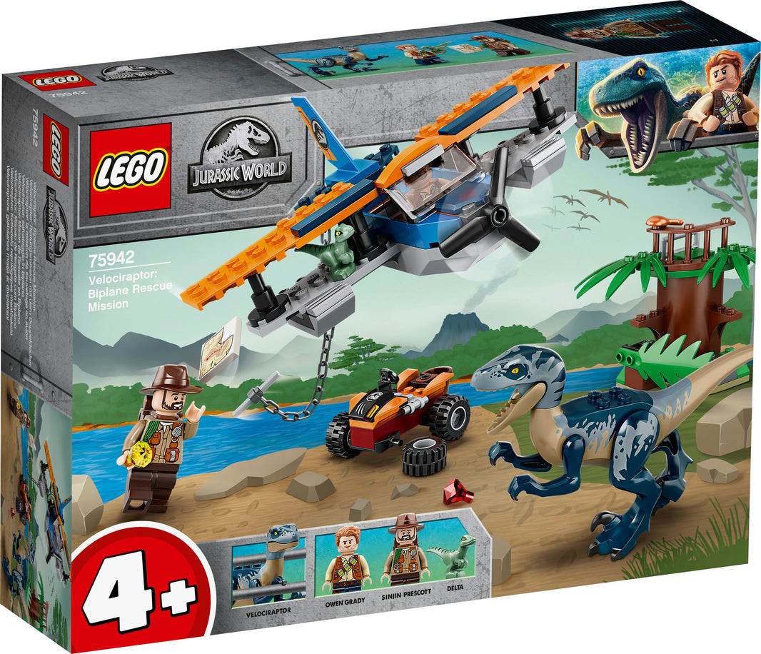 LEGO Jurassic World - Velociraptor: Rettungsmission mit dem Doppeldecker (75942)