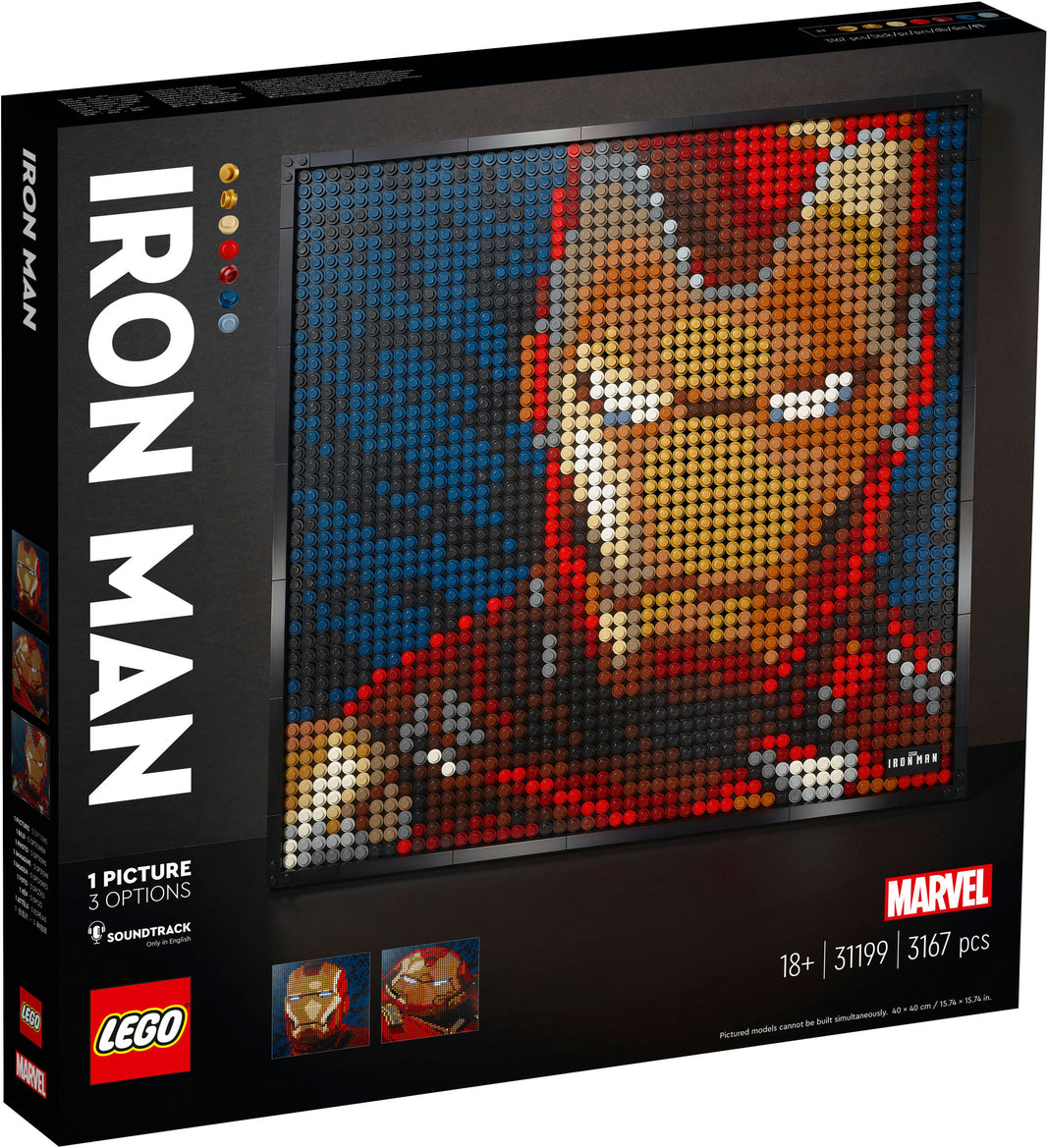 LEGO ART - Marvel Studios Iron Man - Kunstbild (31199) – im GOLDSTEIN.SHOP verfügbar mit Gratisversand ab Schweizer Lager