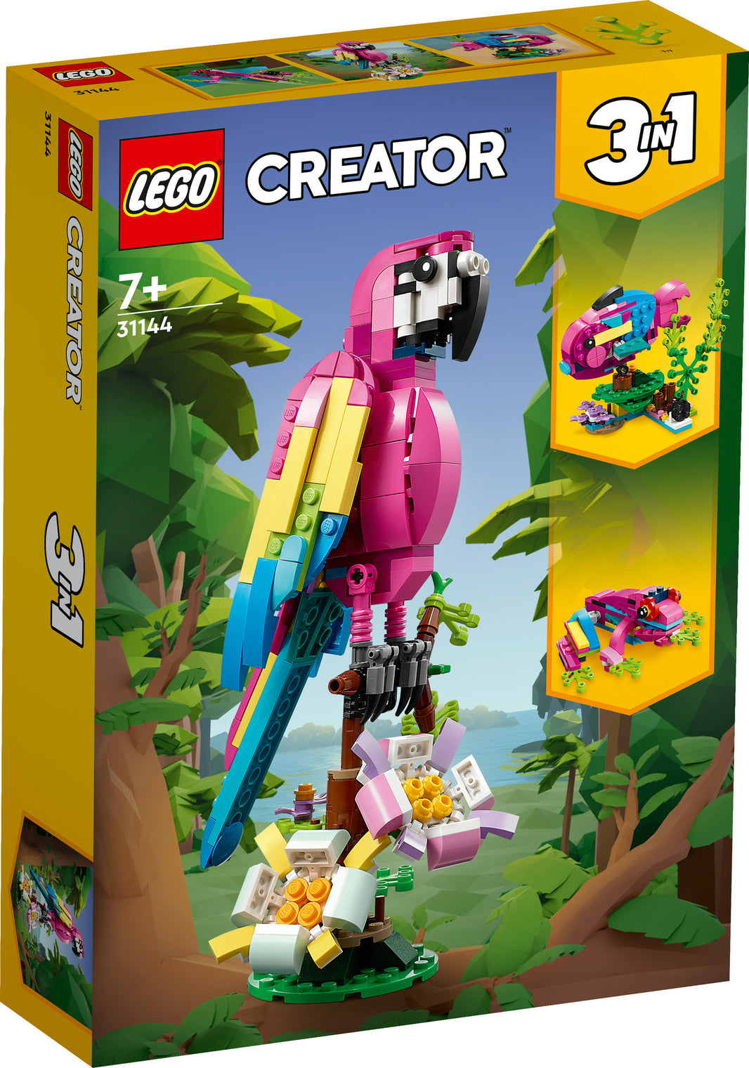 LEGO Creator - Exotischer pinkfarbener Papagei (31144) – im GOLDSTEIN.SHOP verfügbar mit Gratisversand ab Schweizer Lager