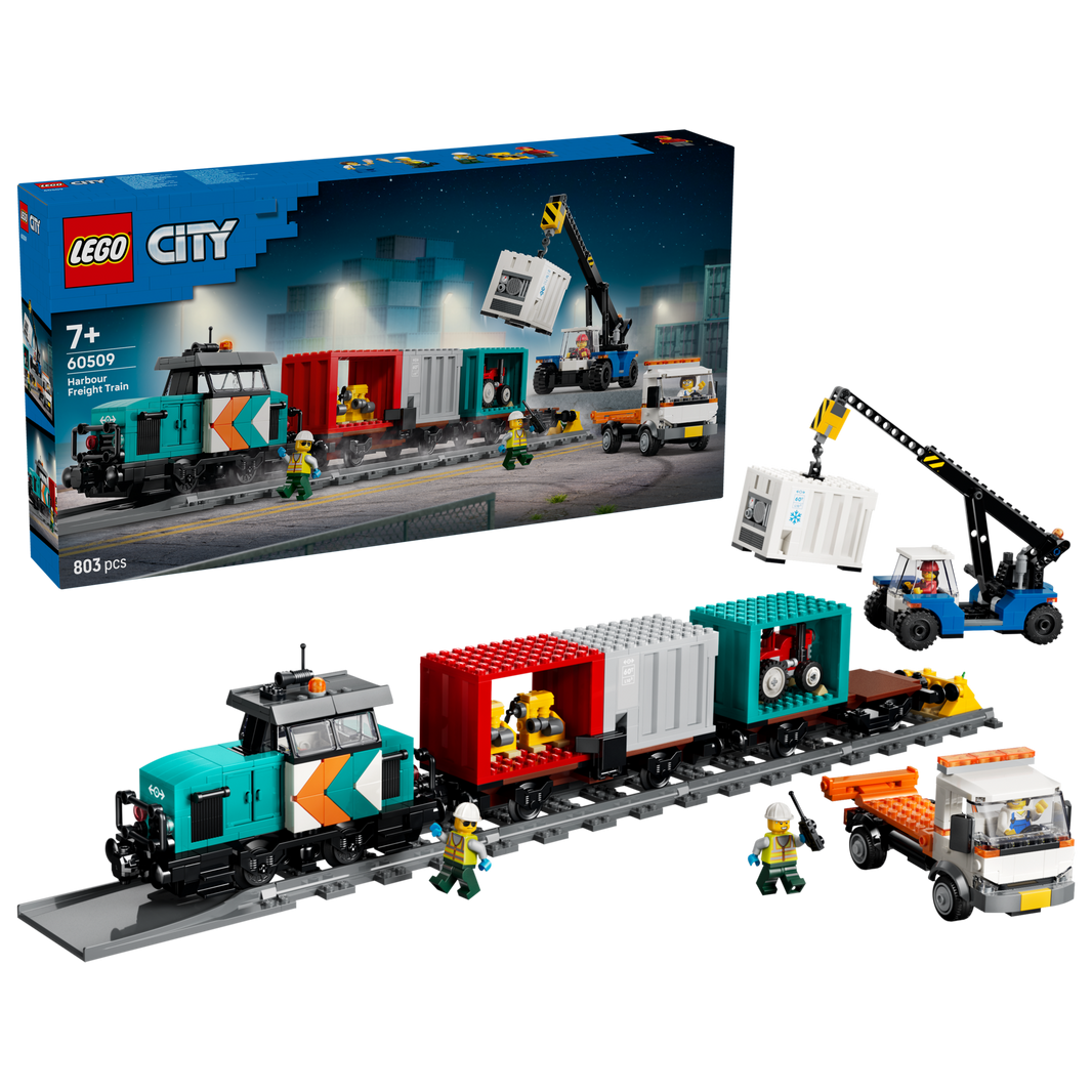 LEGO City - Hafengüterzug mit Kran und LKW (60509)