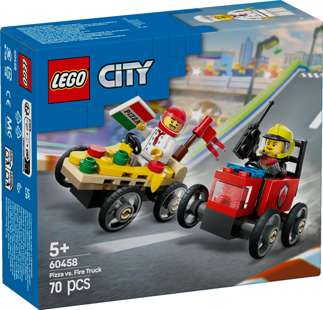 LEGO City - Pizzalieferwagen vs. Löschauto (60458) – im GOLDSTEIN.SHOP verfügbar mit Gratisversand ab Schweizer Lager