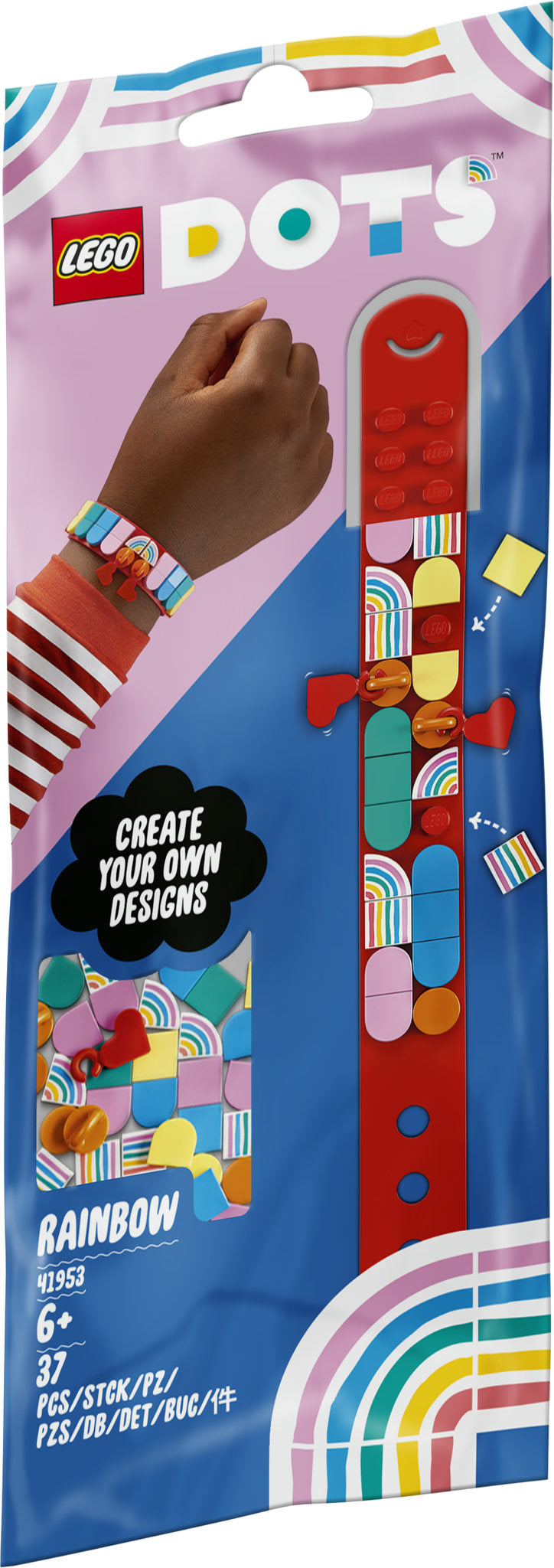 LEGO DOTS - Regenbogen Armband mit Anhängern (41953)