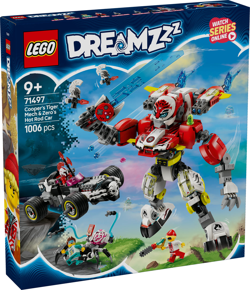 LEGO DREAMZzz - Coopers Tiger-Mech und Zero's Hot Rod Auto (71497) – im GOLDSTEIN.SHOP verfügbar mit Gratisversand ab Schweizer Lager