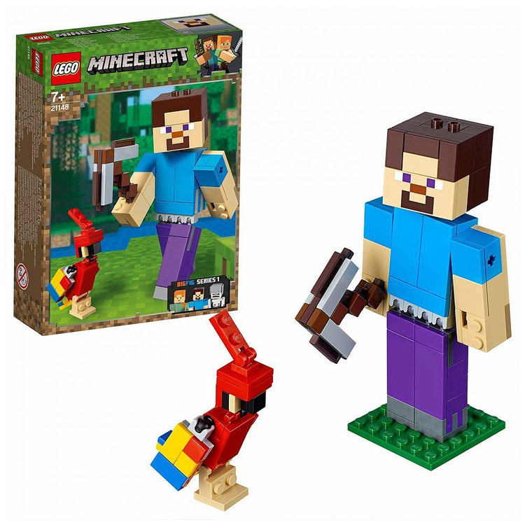 LEGO Minecraft BigFig Steve mit Papagei (21148) - im GOLDSTIEN.SHOP verfügbar mit Gratisversand ab Schweizer Lager! (5702016370560)
